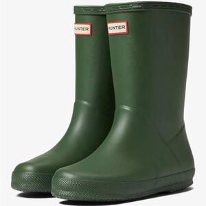 Hunter Little Kids Original First Classic Rain Boot, Hunter Green, 12